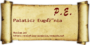 Palaticz Eugénia névjegykártya